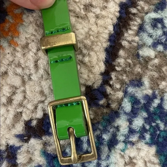 J Crew Green Patent Leather Belt - Picture 3 of 5